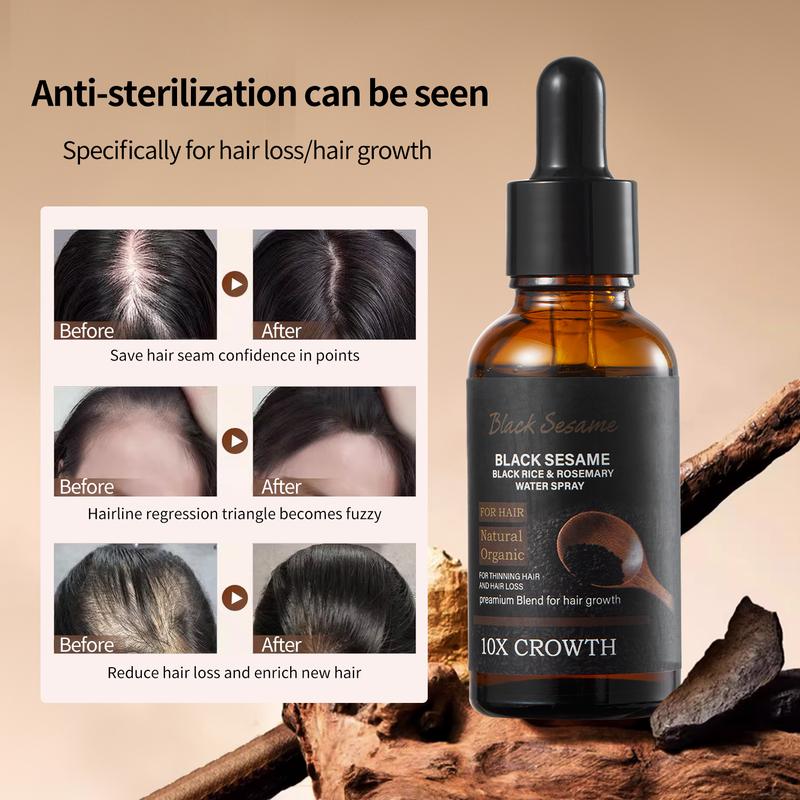 Black sesame and ginseng essence l Anti-hair loss Hair care l Scalp care, anti-hair loss | Strengthen hair roots | Nourish hair | Scalp care | Natural organic ingredients | Hair growth essence | Suitable for men and women