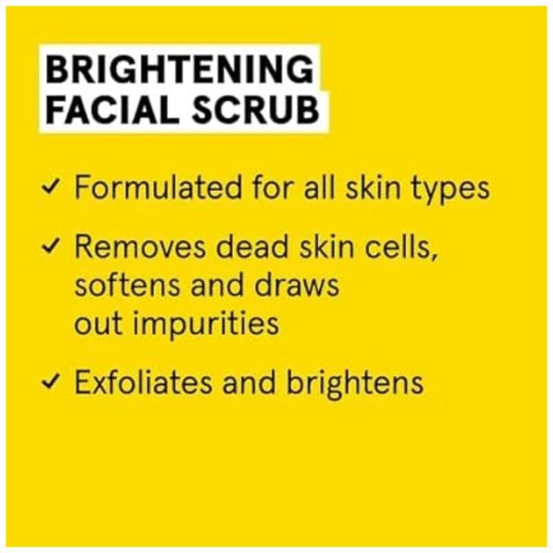 Acure Brightening Facial Scrub for a Youthful, Brighter, Radiant Complexion | With Sea Kelp & French Green Clay, 4 Fl Oz. Lemon Exfoliate Cleansing