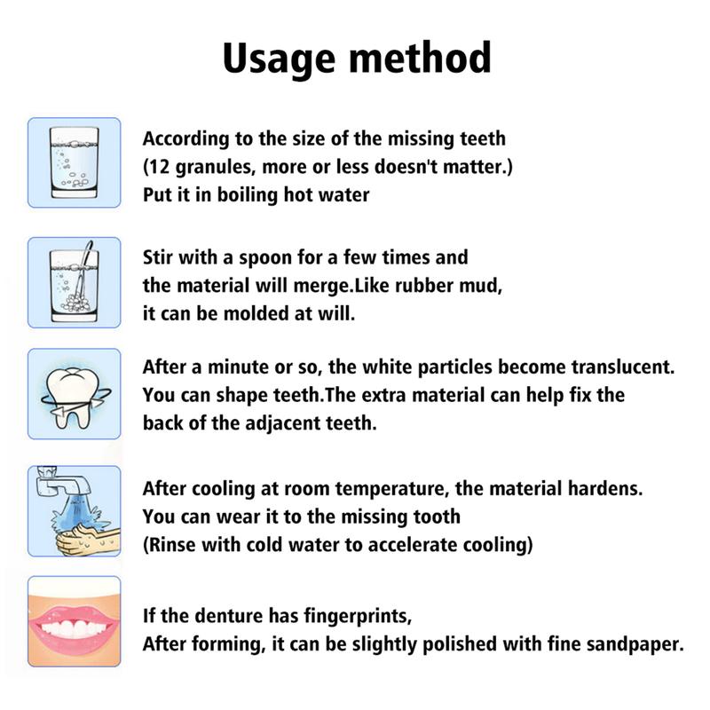 EELHOE can shape teeth, glue, film, makeup, denture modification, temporary filling, glue, dental cavity, and gap filling