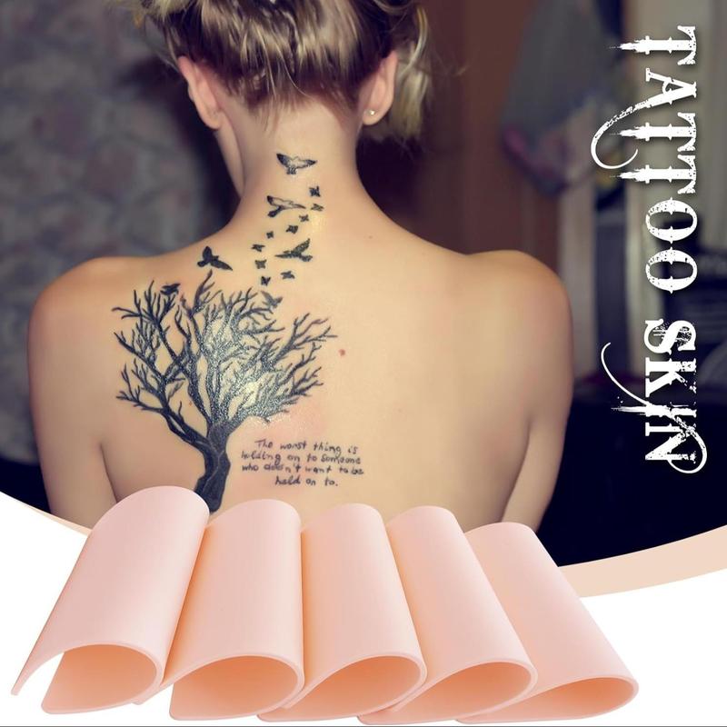 Blank Tattoo Practice Skin, 10pcs set Silicone Practice Skin, Double-sided Skin Practice Skin, Suitable for Novice Tattoo Practice