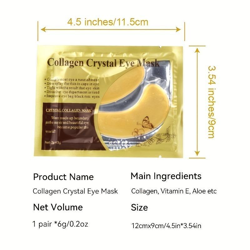 Collagen Crystal Eye Mask, 5 Counts 10pcs Eye Care Product For Supplementing Eye Nutrition & Downplaying Fine Lines Around The Eyes