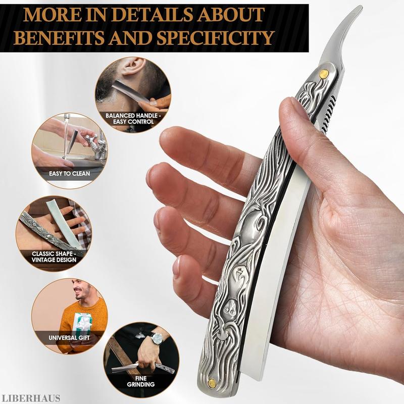 Straight Edge Razors for Men Grooming - 11.5