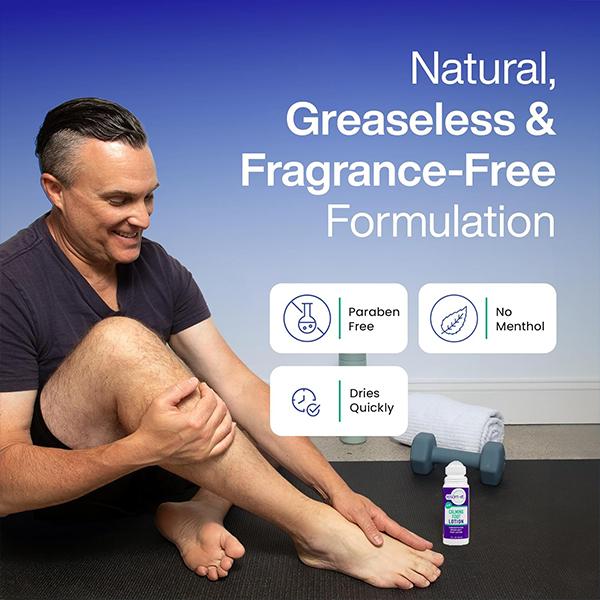 EPSOM-IT Calming Foot Lotion - Roll on Magnesium Sulfate Lotion for Tired Feet & Ankles, Leg Cramps & Achy Feet - Topical Epsom Salt with Urea to Soften Tough Skin and Cracked Heels, 3.0 oz