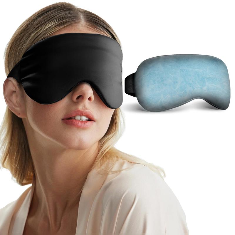 Trending! Cooling Eye Mask - Cold Eye Masks for Dark Circles, Puffiness, Headache, Migraines! Weighted Gel Eye Mask, Eye Ice Pack. Reusable Cold Eye Compress. Get Relief from Eye Discomfort!