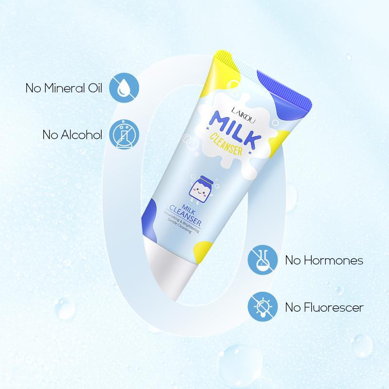 Milk Essence Hydrating Soothing Facial Cleanser, Deep Cleansing Face Cleanser, Comfort Gentle Exfoliating Pores Clean Facial Wash, Facial Foaming Face Wash