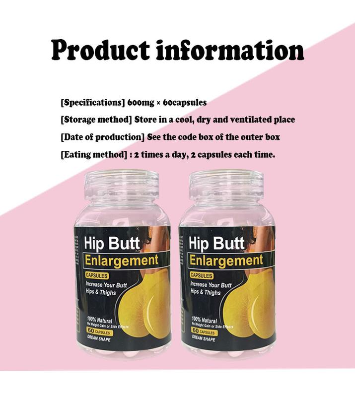 buttocks Enlargement Capsules Increase your buttocks Thighs and calves 100% Natural No weight gain or side effects 60 capsules Dream Shape