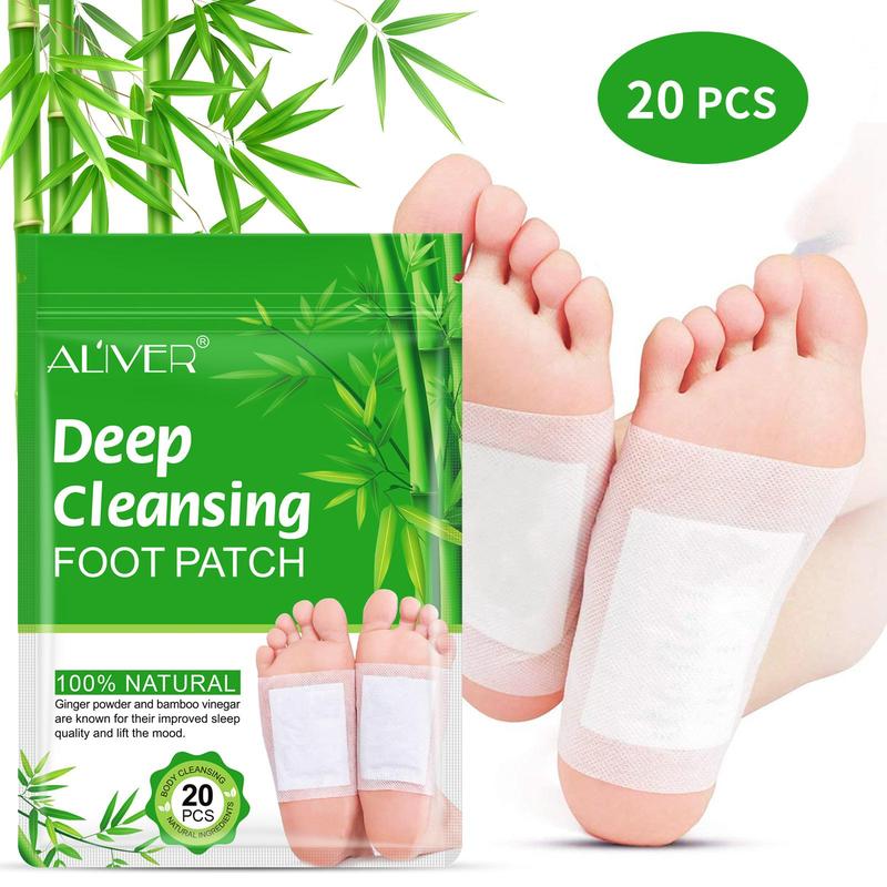 Bamboo Charcoal Foot Patches, 20pcs set Deep Cleansing Foot Patches, Natural Foot Care Tape, Personal Care Products