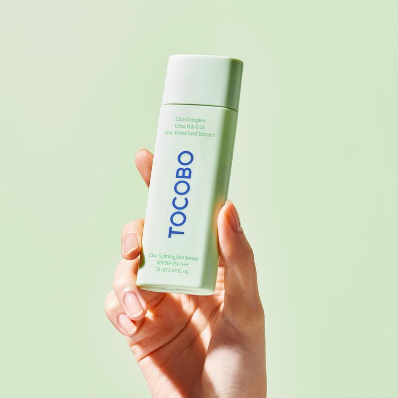 [TOCOBO] CICA CALMING SUN SERUM 50ML SPF50+ PA++++, Cooling soothing Non-comedogenic Aloe lightweight non-stikcy oily skin