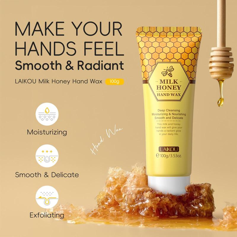 Milk & Honey Hand Wax, 2 Counts set Moisturizing Hand Mask, Hand Care Product for Women & Men, Hand Care Product for Daily Use