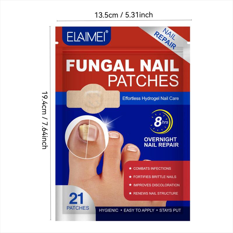 Fungal Nail Patches, 21pcs box Nail Health Care Patches, Nail Care Patches, Suitable for Solving Fungal Nails and Other Nail Problems