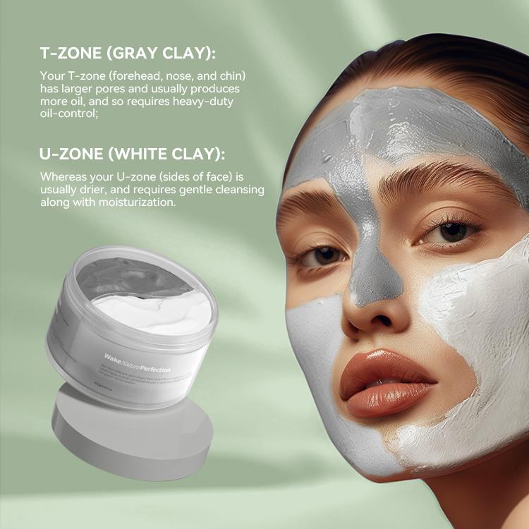 WNP Duo Cleansing Clay Mask [Vegan] | T-Zone & U-Zone Glass Skin Facial Comfort Skin Skincare