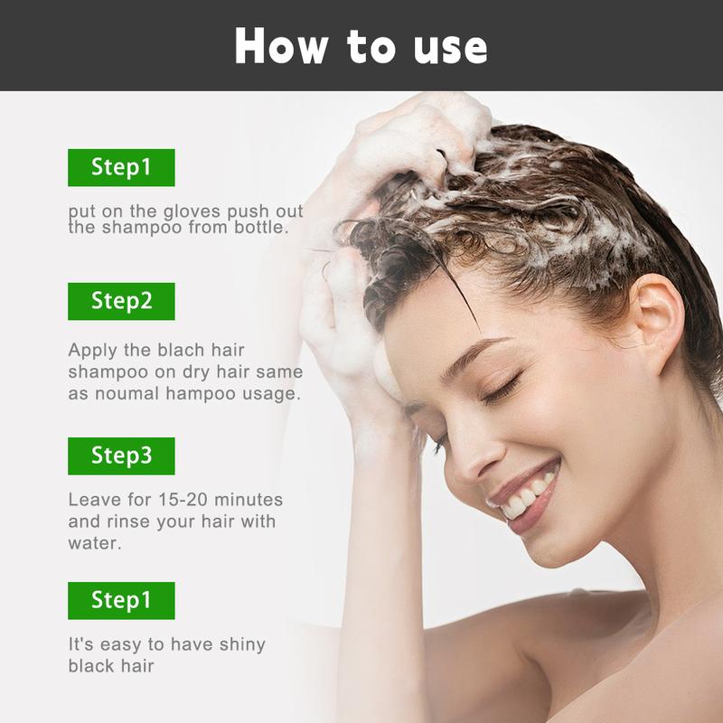 OKLYTE Hair Dye Shampoo for 100% Gray Hair Coverage with Herbal Ingredients Plant Haircare Black and Dark Brown