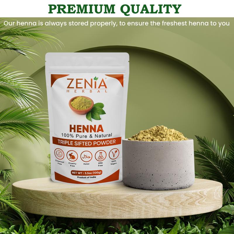 100g Zenia Pure Henna Powder Natural Hair Color   Hair Dye