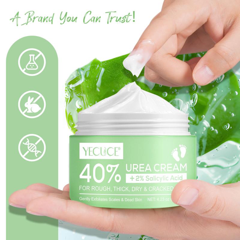 Yecuce Urea Cream (120g  150g)  with Aloe Vera- Nourishing Foot & Hand Cream for Thick, Coarse Skin-Soften, Exfoliate & Hydrate All Skin Types