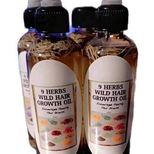 9 herbs Wild Hair Growth oil Haircare Nourishing Gentle