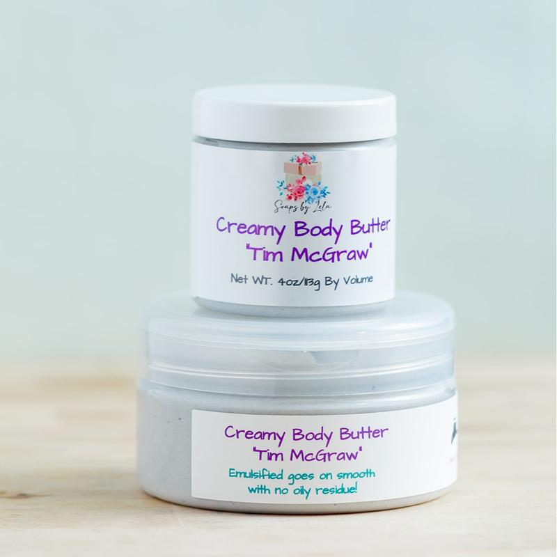 Creamy Body Butter, Non Greasy Made with Shea & Kokum Butters Body Care Lotions Soft Skin Moisturizing Softening Smoothing Apricot Oil Meadowfoam Oil