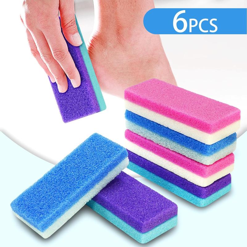 6 Count Professional Pedicure Foot Pumice Stone for Feet Skin Callus Remover and Scrubber for Dead Skins Sided