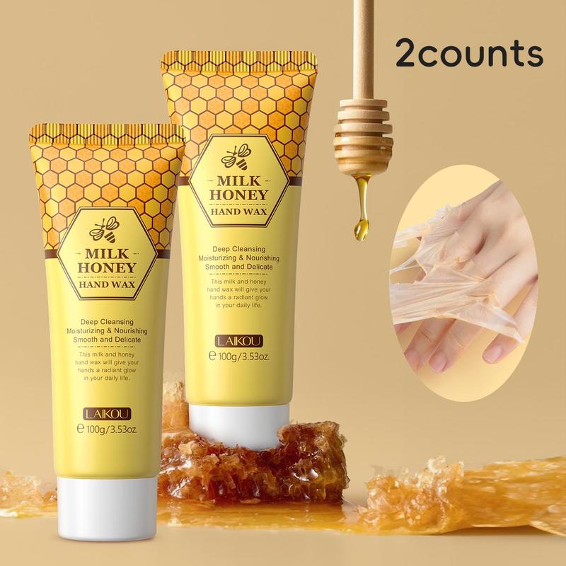 Milk & Honey Hand Wax, 2 Counts set Moisturizing Hand Mask, Hand Care Product for Women & Men, Hand Care Product for Daily Use