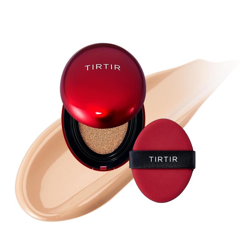 [TirTir] Mask Fit Red Cushion Foundation - #24N Latte, Full Coverage, Satin Glow Finish, 0.63 Fl Oz-Korean Cosmetics