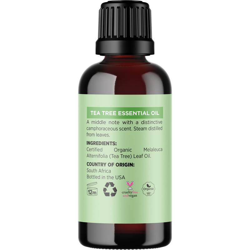 Maple Holistics Organic Tea Tree Essential Oil for Hair Skin & Nails Haircare Nourishing Comfort