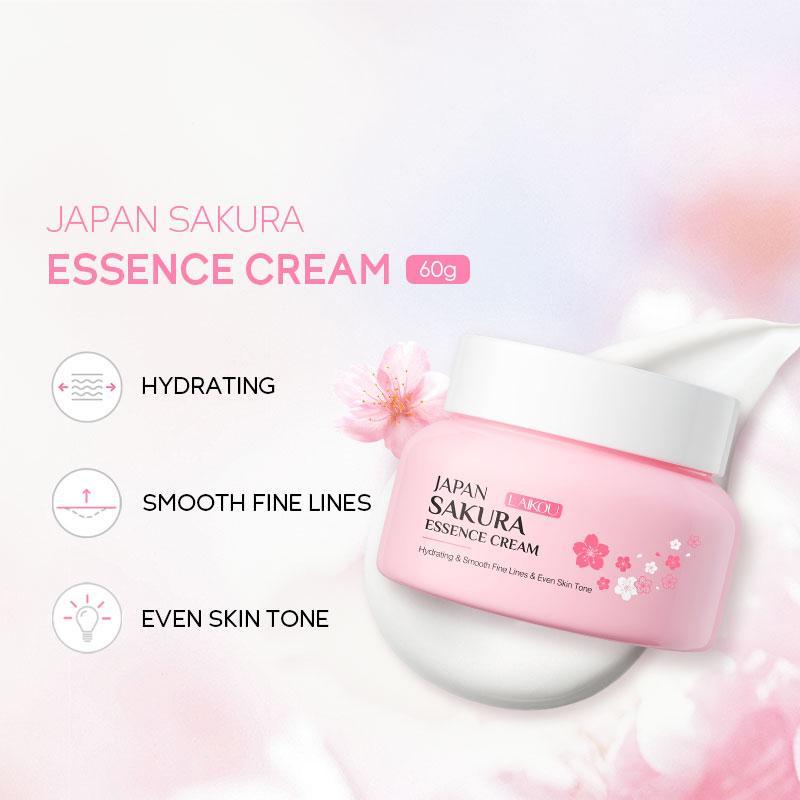 Sakura Skin Care Set (1 Set), Moisturizing Skin Care Kit, Including Eye Cream, Face Cream, Serum Capsules, Face Mask, Skin Care Product for Women