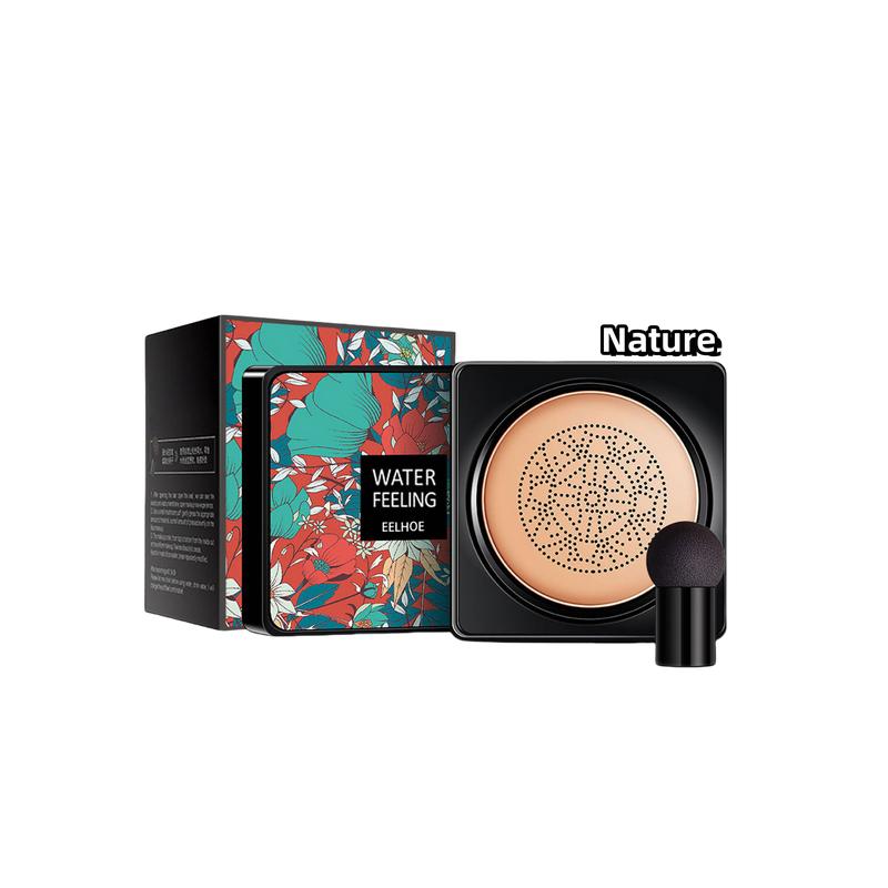 EELHOE Water Feeling CC Cream, Mushroom Air Cushion To Cover Blemishes Waterproof Sweat Resistant Makeup Cushion BB Cream