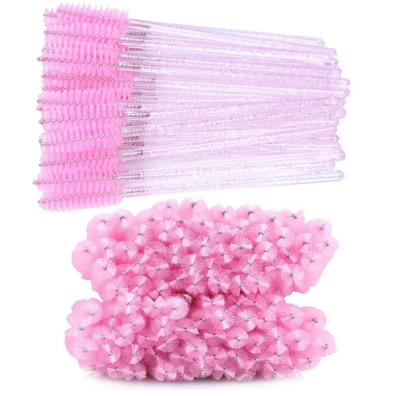 Christmas Disposable Eyelash & Eyebrow Brush, 50pcs Glitter Design Eyelashes Brushes Comb, Makeup Brushes, Professional Makeup Tools for Women, Gift Ideas for Women