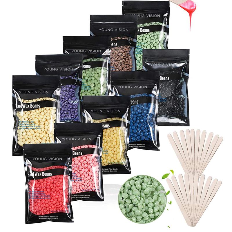 Hard Wax Beads, 20pcs set Hair Removal Wax Beads, Waxing Beads for Face, Body, Legs, Arms, Bikini, Beauty & Personal Care Product