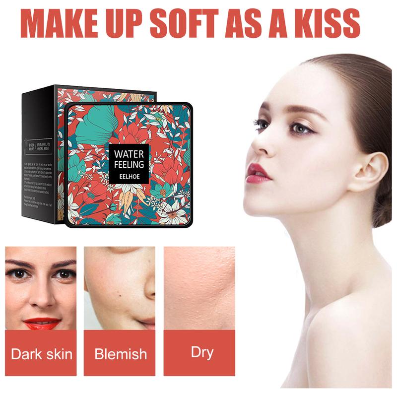 EELHOE Water Feeling CC Cream, Mushroom Air Cushion To Cover Blemishes Waterproof Sweat Resistant Makeup Cushion BB Cream