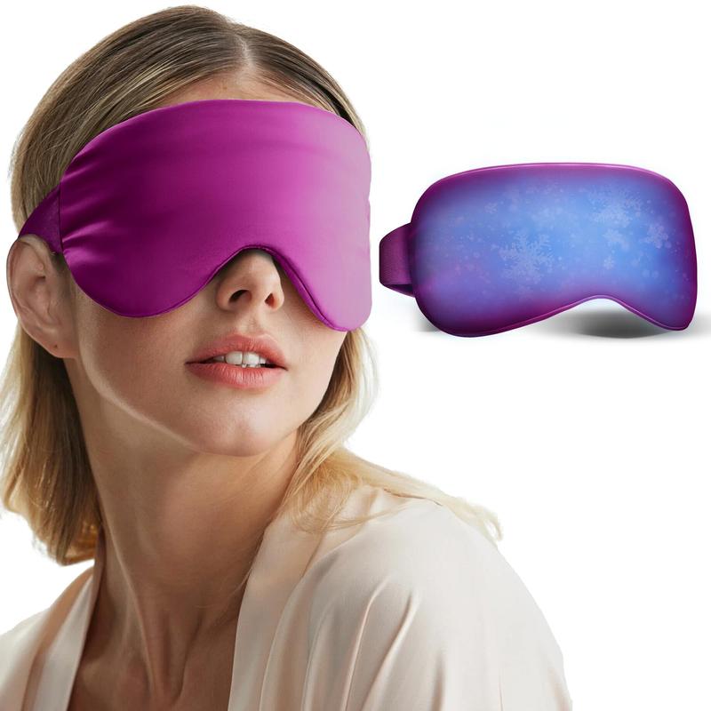 Trending! Cooling Eye Mask - Cold Eye Masks for Dark Circles, Puffiness, Headache, Migraines! Weighted Gel Eye Mask, Eye Ice Pack. Reusable Cold Eye Compress. Get Relief from Eye Discomfort!