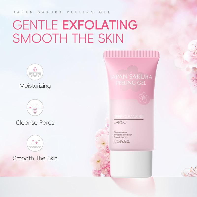 Cherry Blossom Exfoliating Face Scrub, Sakura Facial Scrub Exfoliator, Deep Cleansing Face Cleanser, Deeply Hydrate & Comfort Facial Skincare Gift