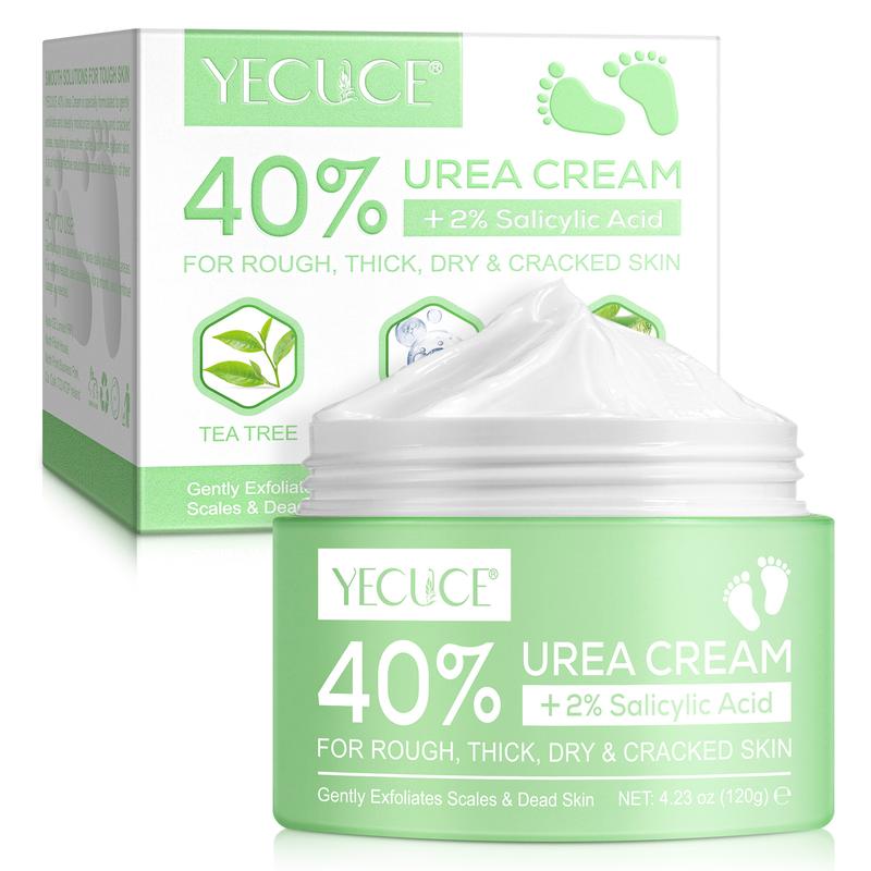 Yecuce Urea Cream (120g  150g)  with Aloe Vera- Nourishing Foot & Hand Cream for Thick, Coarse Skin-Soften, Exfoliate & Hydrate All Skin Types