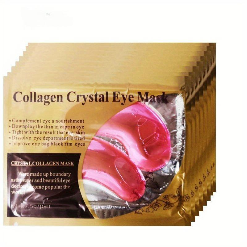 Collagen Crystal Eye Mask, 5 Counts 10pcs Eye Care Product For Supplementing Eye Nutrition & Downplaying Fine Lines Around The Eyes