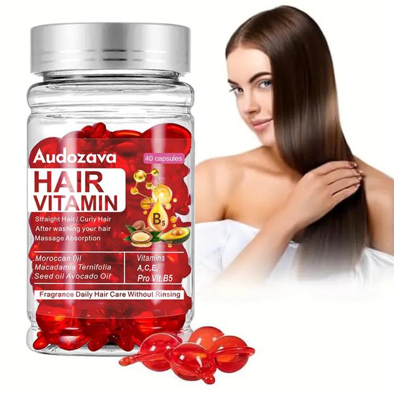 Hair Vitamin Capsule Oil, Moroccan Argan Essential Oil for Dry & Damaged Hair, Hair Care & Styling Hair Serum for Women & Men