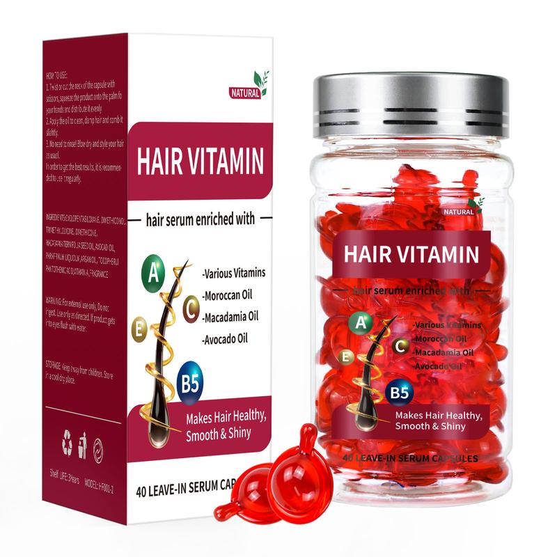 Hair Vitamin Capsules, Nourishing Hair Essence Oil Capsules, Hair Serum, Natural Hair Care Product for & Hair Care