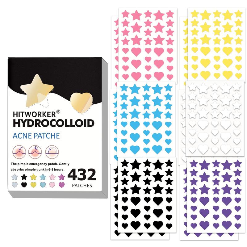 Star Shaped Hydrocolloid Acne Patch, 432pcs box Day & Night Acne Cover Sticker, Skin Care Product for Face & Skin Care, Christmas Gift