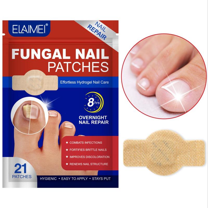 Fungal Nail Patches, 21pcs box Nail Health Care Patches, Nail Care Patches, Suitable for Solving Fungal Nails and Other Nail Problems