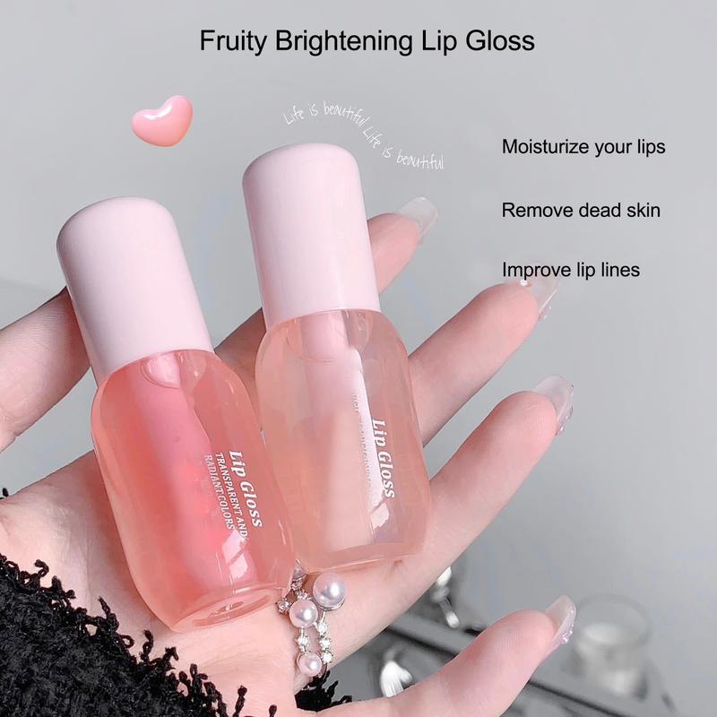 Fruit-Flavored Clear lip Oil Lip Repair Kit for Dry Lips, Moisturizing Lip Care Set for Cracked Lips