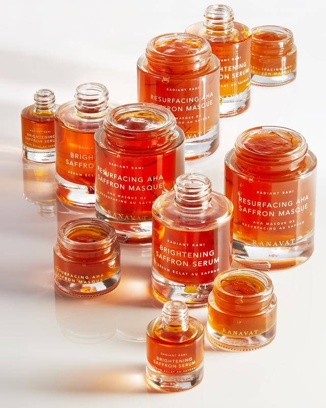 Best Sellers Saffron Set - 50ml Resurfacing Saffron AHA Face Exfoliator - Improves Luminosity, Dullness & Dry Skin and 5ml Brightening Saffron Face Serum - Improves Appearance of Hyperpigmentation & Dark Spots