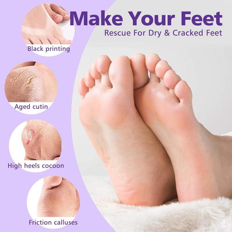 Natural Foot Pumice Stone for Feet, Foot Peel Mask 5 Pack, 2-in-1 Kit Lava Pedicure Tools, Exfoliator Peel Off Calluses Dead Skin Callus Remover, Baby Soft Smooth Touch Feet-Men Women