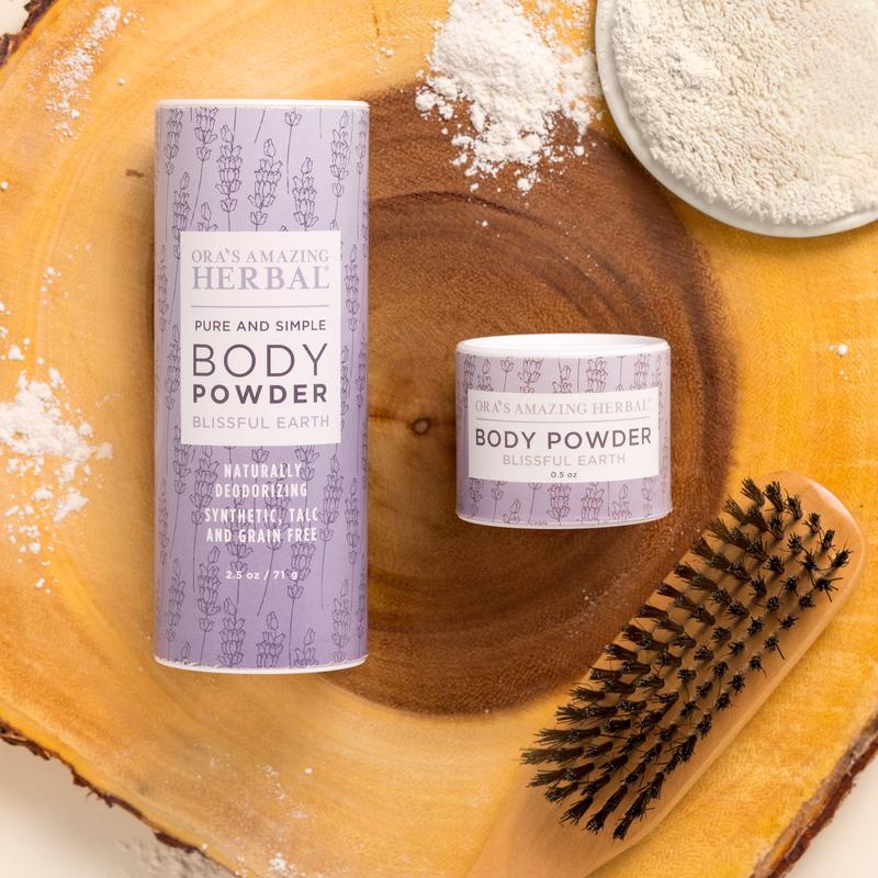 Talc Free Body Powder, Blissful Earth Lavender Scent