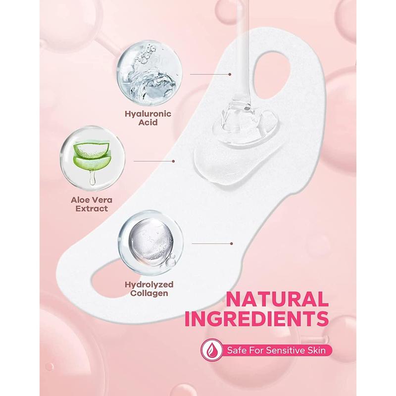 FairyFace V Line Lifting Mask, 5 Count  Chin Reducer, Lifting Hydrogel Collagen Mask with Aloe Vera and Seaweed, Hydrating and Anti-aging, Creating a V-shaped Face  of Vitality