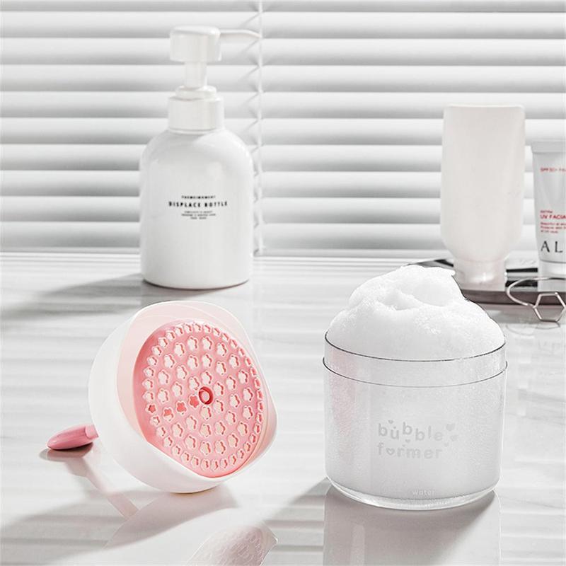 Portable Cute Heart Decor Foam Maker, Handheld Bubble Maker, Foaming Cup, Skincare Tool for Face Washing