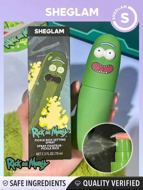 Rick and Morty X SHEGLAM Pickle Rick Setting Spray Moisturizing Long-Lasting Makeup Fixer Spray Oil-Control Non-Greasy Setting Spray For Makeup