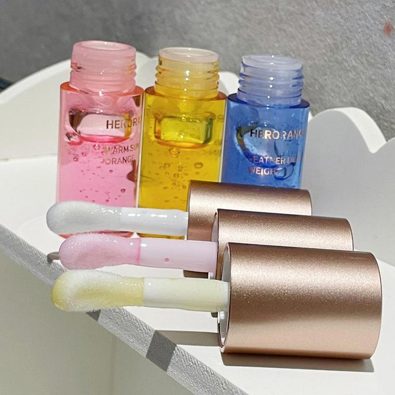 Moisturizing Lip Oils, 3 Counts Long Lasting Nourishing Lip Balms, Liquid Lip Balm, Lip Gel Lip Mask Lip Care Products for Women & Girls