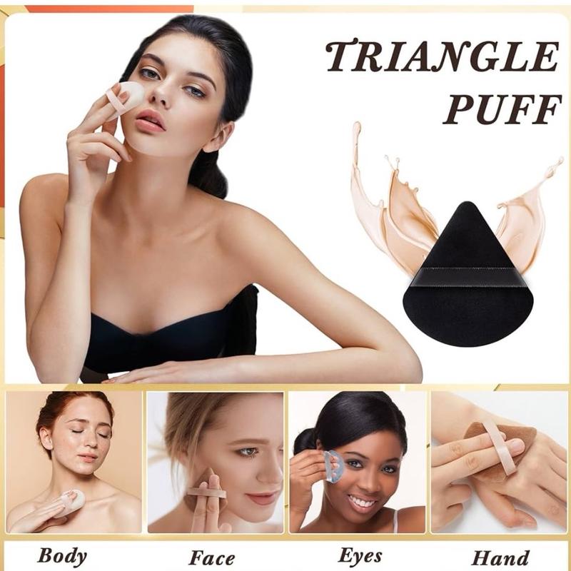 5 Pieces Powder Puff Soft Triangle Makeup Puff Sponge Beauty Puff for Loose Powder Cosmetic Foundation Blender Dry Contouring Tools Christmas Gift