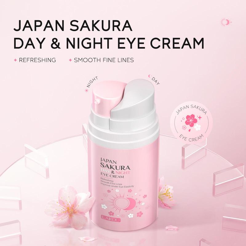 Sakura Skin Care Set (1 Set), Moisturizing Skin Care Kit, Including Eye Cream, Face Cream, Serum Capsules, Face Mask, Skin Care Product for Women