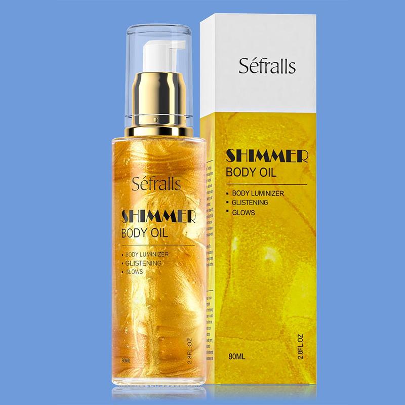 Body Shining Oil, Glossy Body Oil for Party Daily Use, Multi-use Face Body Cosmetic Oils for Women & Men, Christmas Gift