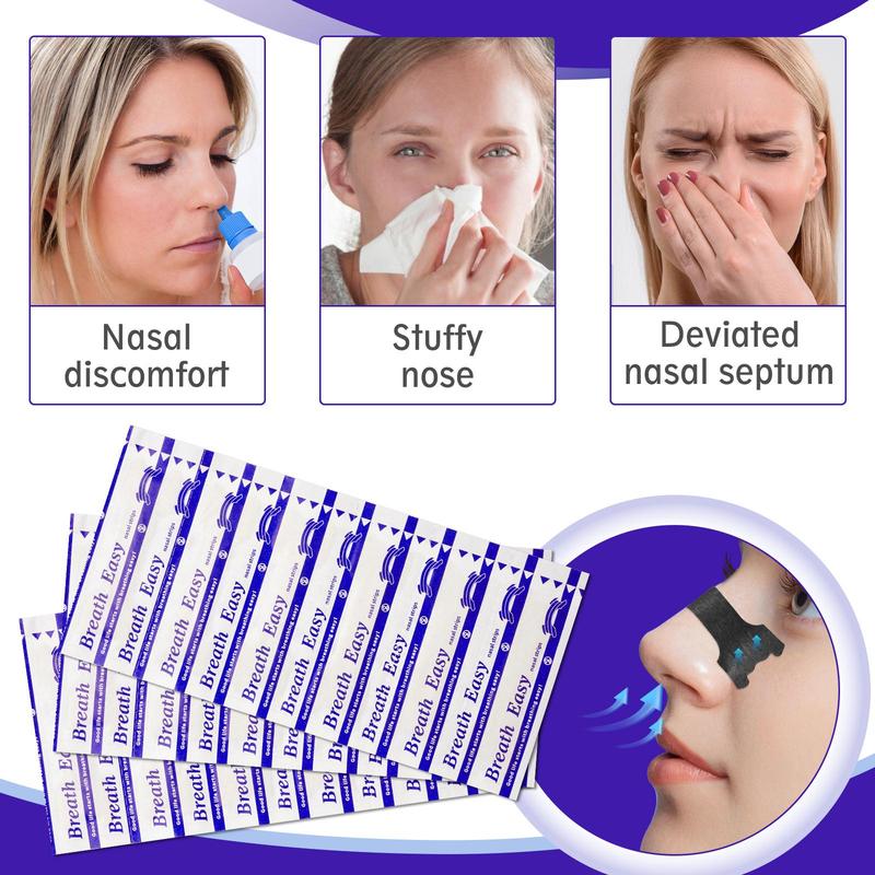 Nasal Strips for Breathing, 120pcs box Easy Breathing Nose Patch, Nasal Congestion Relief Patch, Sleep Aid Patch, Personal Care Product