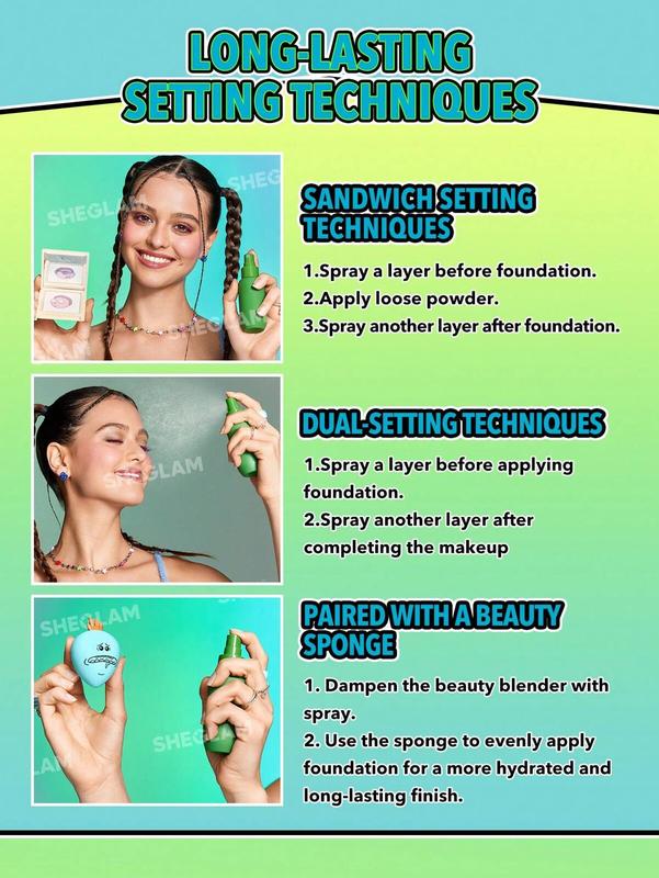 Rick and Morty X SHEGLAM Pickle Rick Setting Spray Moisturizing Long-Lasting Makeup Fixer Spray Oil-Control Non-Greasy Setting Spray For Makeup